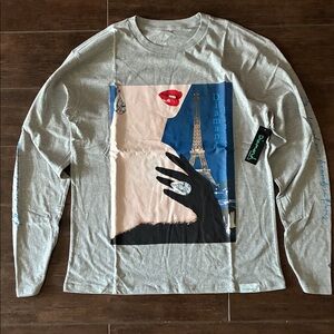* SOLD * NWT Diamond Supply Long Sleeve Shirt with Eiffel Tower Design
